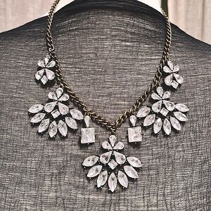 Bauble Bar Floral Rhinestone Necklace
